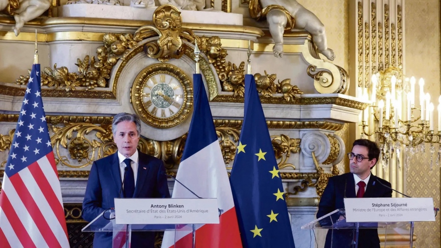 Ngoại trưởng Mỹ thăm Pháp bàn về các hồ sơ “nóng” Ukraine và Trung Đông
